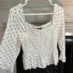 Fluttery polka dot top